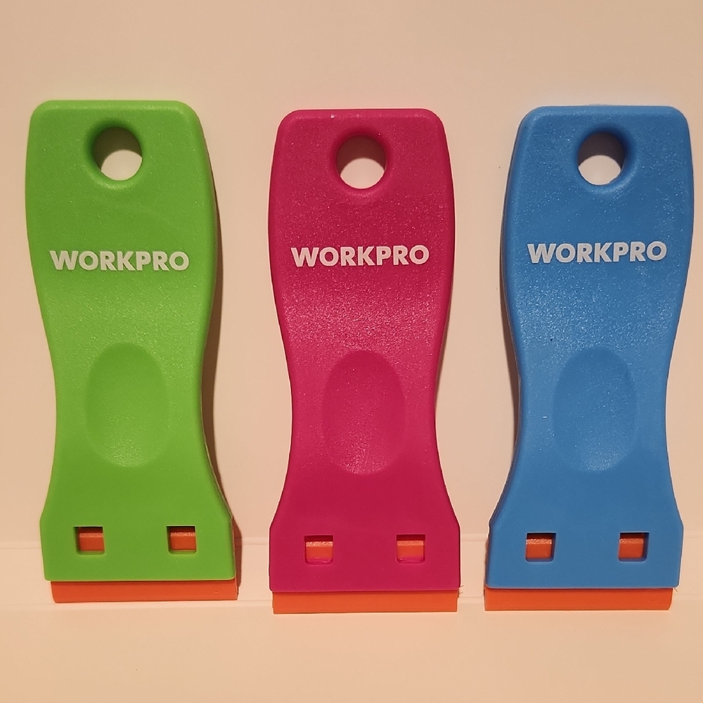 Pick 1! Sticker Scraper Plus 40 Replacement Rubber Blades